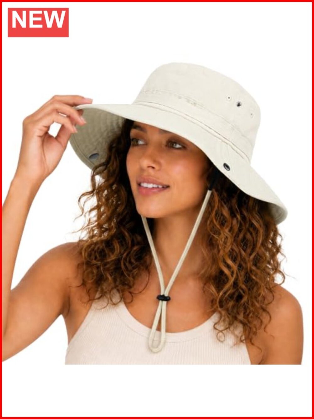 Satin Lined Sun Hat UPF 50+ Washed Cotton Women's Outdoor Beach Travel Wide Brim